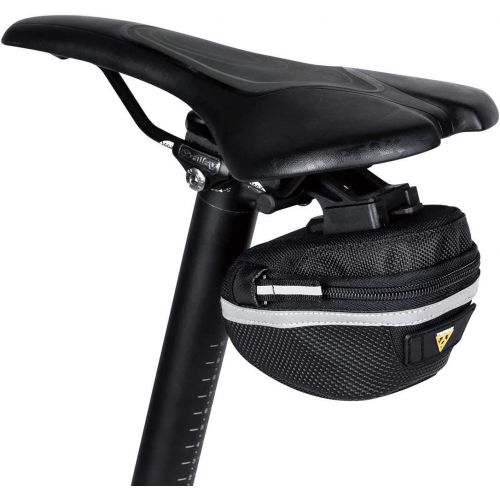  Topeak Wedge Pack II Seat Bag with Micro F25 Fixer Black, 4.9x 3.3 x 3.7-Inch