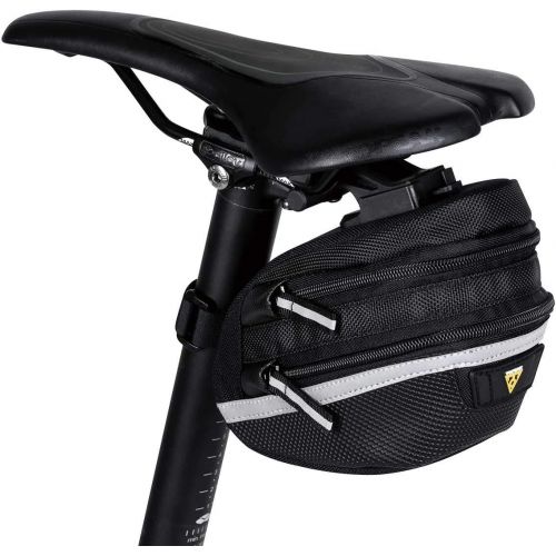  Topeak Wedge Pack II Seat Bag with Micro F25 Fixer Black, 4.9x 3.3 x 3.7-Inch