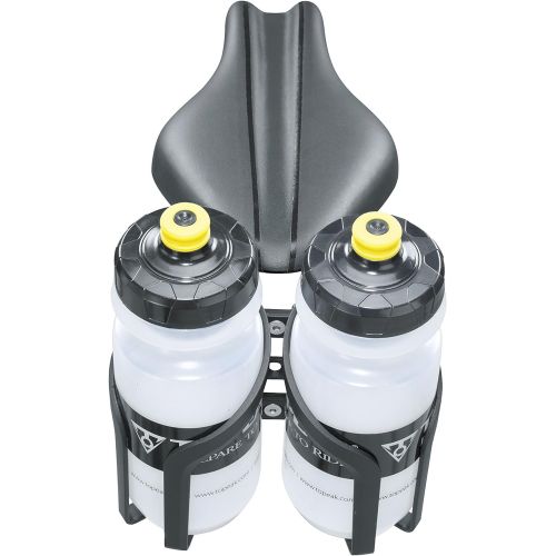  Topeak Tri-Backup Pro I, Aluminum Rear Hydration Bike Multi Mount on Saddle Parallel Rail Section for Triathlon Saddles, Black, 12.5 x 8 x 4.8 cm / 4.9” x 3.1” x 1.9”