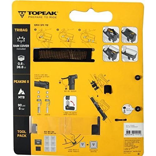  Topeak Bicycle Deluxe Starter Kit Bike Multitool TriBag Pump Tool Pack