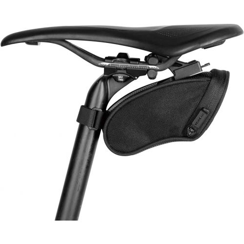  Topeak Aero Wedge Pack, w/ Fixer F11, Micro , Black, ?L x W x H 6.6 x 14 x 8.1 cm / 2.6” x 5.5” x 3.2”