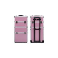Topeakmart 3 in 1 Makeup Beauty Nail Case Cosmetics Trolley Bag Box