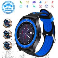 Topffy Smart Watch,Bluetooth Smartwatch Touch Screen Wrist Watch with Camera/SIM Card Slot,Waterproof Phone Smart Watch Sports Fitness Tracker for Android iPhone iOS Phones for Kids Women