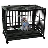 Topfire 42 Heavy Duty Dog Cage Crate Kennel Metal Pet Playpen Portable with Tray