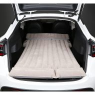 Topfit for Tesla Air Mattress Camping Back Seat Car Air Bed Travel Inflatable Vehicle SUV Soft Flocking Portable for Camping Travel(with Air Pump) Model S/X/3/Y Gen 2