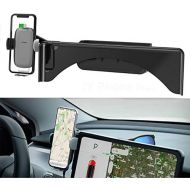Topfit Cellphone Mount for Tesla Model 3 Model Y Monitor Fixed Clip Safety Cell Phone Holder Stand Wireless Charger Without Any Sound OEM Design