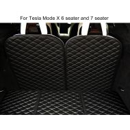 Topfit Front and Rear Trunk Mat and 3rd Row Seat Back Protector Mat Compatible Model X 6 seat and 7 seat