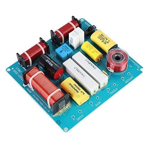  [아마존베스트]-Service-Informationen Topiky Frequency Divider, Tweeter Mediant Bass 3-Way Speakers Crossover Filter Audio Frequency Divider 300W for DIY KTV Stage Speaker