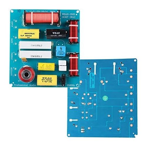  [아마존베스트]-Service-Informationen Topiky Frequency Divider, Tweeter Mediant Bass 3-Way Speakers Crossover Filter Audio Frequency Divider 300W for DIY KTV Stage Speaker