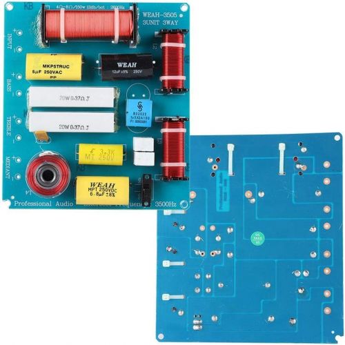  [아마존베스트]-Service-Informationen Topiky Frequency Divider, Tweeter Mediant Bass 3-Way Speakers Crossover Filter Audio Frequency Divider 300W for DIY KTV Stage Speaker