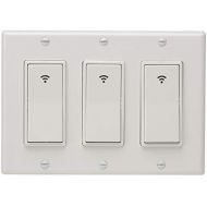 [아마존베스트]Topker Type 1/2/3 Gang AC 100-240V Smart WiFi LED Light Switch Wall Panel Mobile APP Remote Control for Alexa