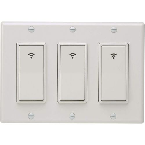  [아마존베스트]Topker Type 1/2/3 Gang AC 100-240V Smart WiFi LED Light Switch Wall Panel Mobile APP Remote Control for Alexa