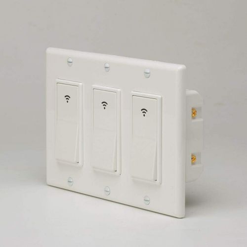  [아마존베스트]Topker Type 1/2/3 Gang AC 100-240V Smart WiFi LED Light Switch Wall Panel Mobile APP Remote Control for Alexa
