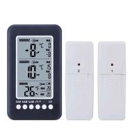 Topker Wireless Indoor Outdoor Thermometer with 2 Remote Sensor Digital Max/Min Value Temperature Measurement Meter Electronic Tester