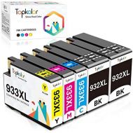 Topkolor Compatible HP Ink Cartridges Replacement for HP 932 XL 933 XL 932XL 933XL with Upgraded Chips for HP Officejet 6600 6100 6700 7110 7610 7612 Printers (2 Black,1 Cyan,1 Mag