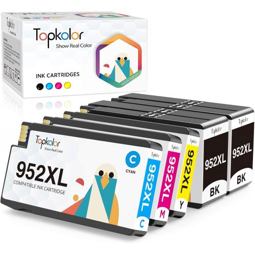  Topkolor Compatible HP 952XL 952 XL Ink Cartridges for HP OfficeJet Pro 8710 8216 8702 8710 8715 8720 8725 8730 8740 Printer 5 Combo Pack