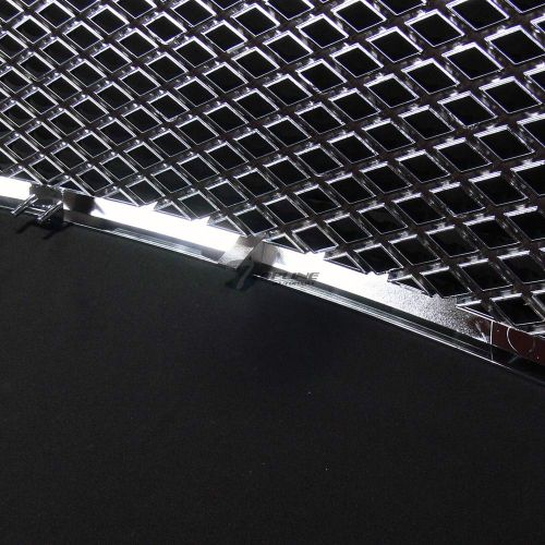  Topline_autopart Topline Autopart Chrome Sport Mesh Front Hood Bumper Grill Grille Cover 1PC For 09-12 Dodge Ram 1500