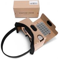[아마존베스트]Google Cardboard,Topmaxions 3D VR Virtual Reality DIY VR Headset for 3D Movies and Games Compatible with Android & Apple Up to 6 Inch Easy Setup Machine