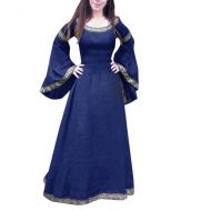 Toponly Dress For Women 2019 Toponly Women Cosplay Medieval Dress Renaissance Fit Irregular Long Sleeve Maxi Classical Dress