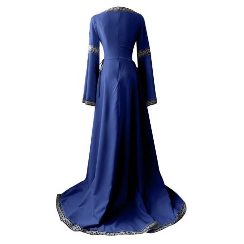  Toponly Dress For Women 2019 Toponly Women Cosplay Medieval Dress Renaissance Fit Irregular Long Sleeve Maxi Classical Dress