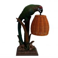Topotdor Parrot Paradise Table Lamp Resin Body with Multicolor Finish Table Lamp (Parrot lamp)