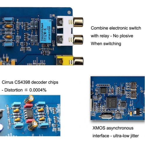  Topping Dilvpoetry TOPPING D30 DAC DSD USB Coaxial Optical Fiber XMOS CS4398 24Bit192KHz Stereo Digital Audio Decoder