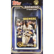 Topps Milwaukee Brewers 2024 Factory Sealed 17 Card Team Set Featuring Christian Yelich with Rookie Cards of Sal Frelick and Abner Uribe Plus