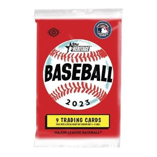  2023 Topps Heritage Baseball Hobby Box (24 Packs/9 Cards: 1 Auto or Memo)