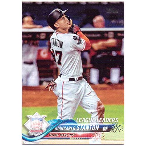  Giancarlo Stanton 2018 Topps 2017 League Leaders #64 - Miami Marlins, Mike Stanton