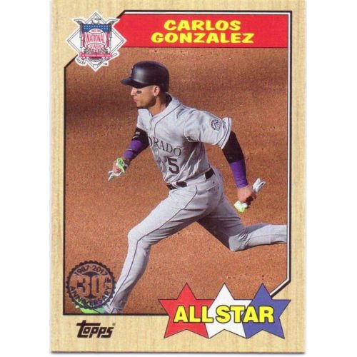  Carlos Gonzalez 2017 Topps 87 Topps #87-162 - Colorado Rockies