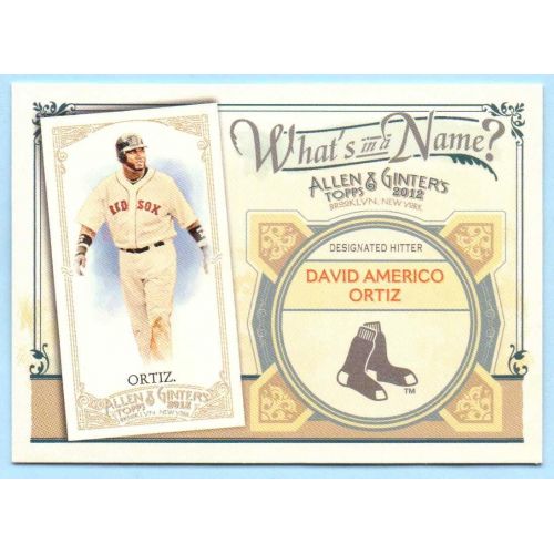 David Ortiz 2012 Topps Allen & Ginter Whats in a Name? #WIN64 - Boston Red Sox