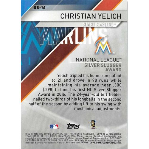  2017 Topps Silver Slugger Awards #SS-14 Christian Yelich NM-MT Marlins