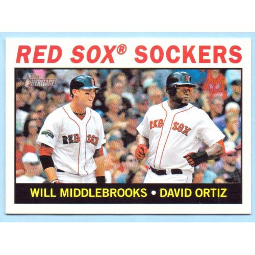  David Ortiz, Will Middlebrooks 2013 Topps Heritage #155 - Boston Red Sox