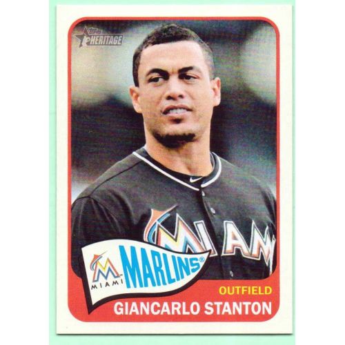  Giancarlo Stanton 2014 Topps Heritage #53A - Miami Marlins, Mike Stanton