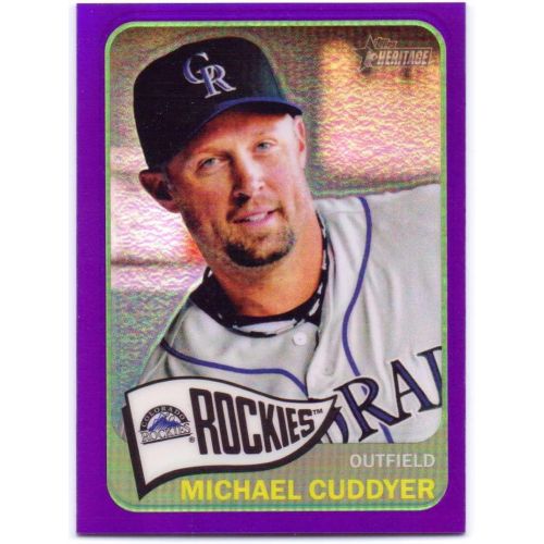  Michael Cuddyer 2014 Topps Heritage Chrome Purple Refractor #33 - Colorado Rockes