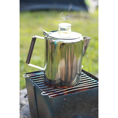  Unknown 18/8 Stainless Steel Percolator, 12 Cup, 412, Rapid brew, stovetop