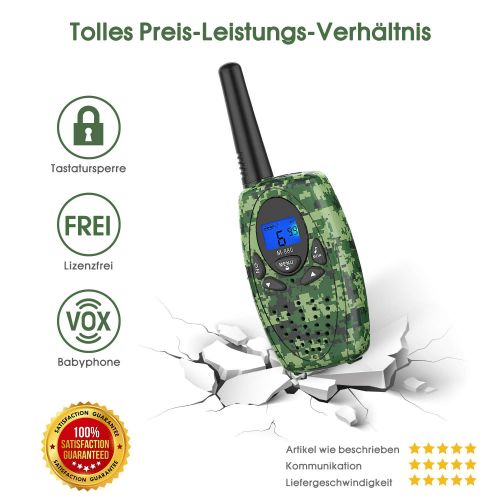  [아마존 핫딜]  [아마존핫딜]Topsung Walkie Talkie Kinder mit Wiederaufladbaren Akkus, Spy-Gear Spielzeuge Geburtstagsgeschenk fuer Madchen Junge Ab 3 4 5 6 7 8 9 10 11 12 Jahren, Funkgerate Set fuer Erwachsene