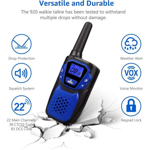  Topsung Walkie Talkies for Adult, Easy to Use Rechargeable Long Range Walky Talky Handheld Two Way Radio with NOAA for Hiking Camping