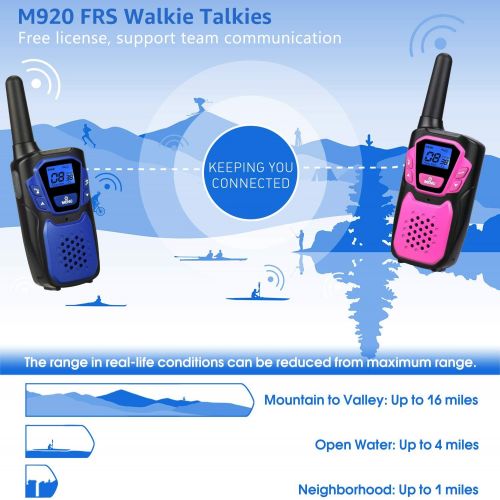  Topsung Walkie Talkies for Kids Rechargeable, Easy to Use Family Walky Talky Toy for 3-12 Years Old Boys and Girls Birthday for Camping Hiking Outdoor with Regular Micro-USB Charger/Batter
