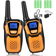 Topsung Walkie Talkies for Kids Rechargeable, Easy to Use Family Walky Talky Toy for 3-12 Years Old Boys and Girls Birthday for Camping Hiking Outdoor with Regular Micro-USB Charger/Batter