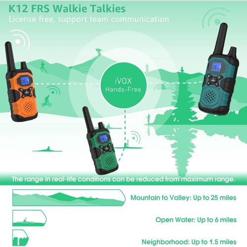  Topsung 4 Pack Walkie Talkies Long Range Rechargeable Walkie-Talkies for Adults - 2 Way Radios Walkie Talkies Long Distance USB Work Walkie Talkies with Headsets NOAA Alert 4x4500mAh Batte