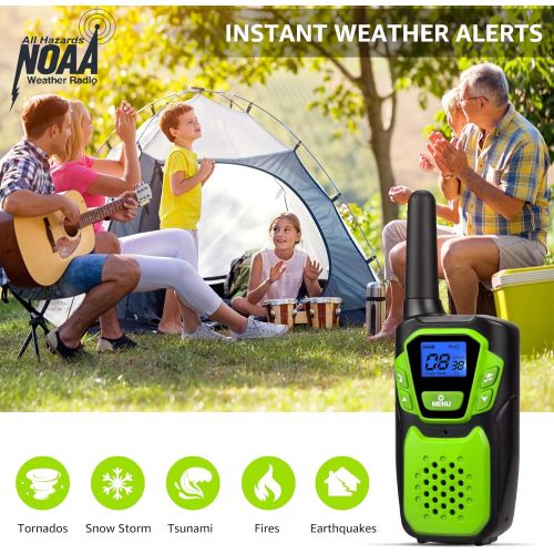  [아마존베스트]Topsung Walkie Talkies for Kids Rechargeable, Easy to Use Family Walky Talky Toy for 3-12 Years Old Boys and Girls Birthday for Camping Hiking Outdoor with Regular Micro-USB Charger/Batter