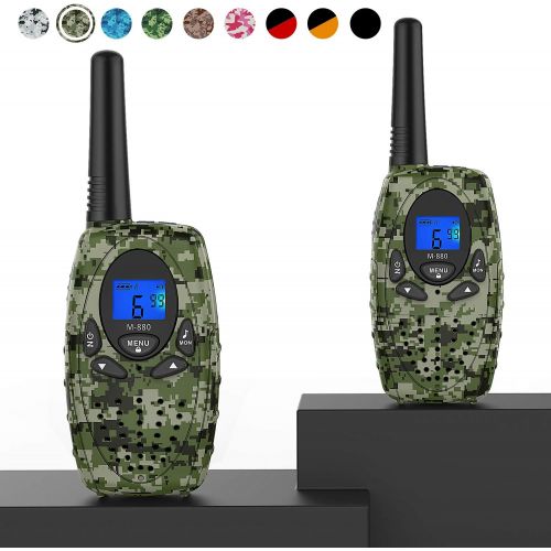  [아마존베스트]Topsung Two Way Radios Camping Accessories, M880 FRS Walkie Talkies for Adults Long Range with Mic LCD Screen/Portable Wakie-Talkie with 22 Channel for Children Hiking Hunting Fish