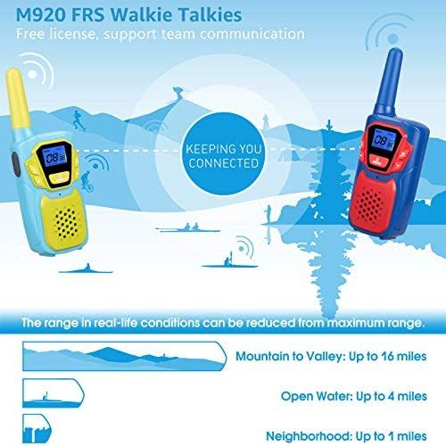  [아마존베스트]Topsung Walkie Talkies for Kids Adults Long Range Rechargeable 3 Pack, Drop Proof Walkie Talkies Toys Gifts for Girls Boys Age 3 5 6 8 9 12, USB Walkie Talkies for Outdoor Indoor Play Camp