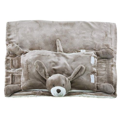  Topwon Baby Plush Belly Play Mat Fox Baby Blanket Swaddle with Pillow | Shower Gift 29.5 x 43 Inch (Dog)