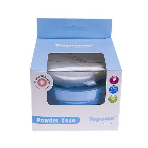  [아마존베스트]Topwon 3.5 Baby After-bath Powder Puff Kit Container Dispensor Case With Sifter