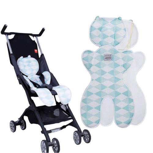  [아마존베스트]Topwon Baby Head Support Pillow Breathable 3D Mesh Cool Curshion Liner for Stroller,Pushchair,Car Seat (Blue)