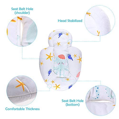  [아마존베스트]Topwon Newborn Infant Support Cushion Liner Body Support Pillow for Baby Swing/Bassinet (Octopus)
