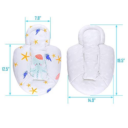  [아마존베스트]Topwon Newborn Infant Support Cushion Liner Body Support Pillow for Baby Swing/Bassinet (Octopus)