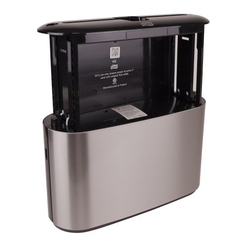  Tork 302030 Xpress Countertop Multifold Hand Towel Dispenser, Plastic, 7.92 Height x 12.68 Width x 4.56 Depth, Stainless Steel, Use with Tork MB550A, MB640, MB540A, H2H23